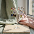Metal bookmarks with natural crystals
